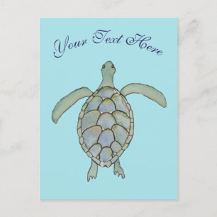 Personalised Sea Turtle Postcard