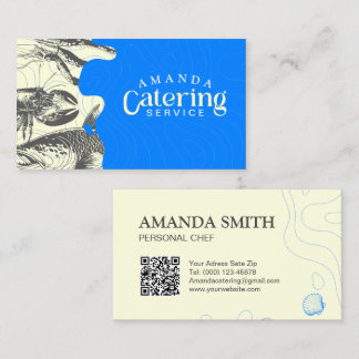 Personalised Seafood Catering Business Card