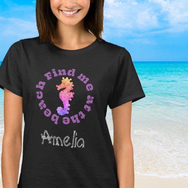 Personalised Seahorse Beach T-Shirt (Creator Uploaded)