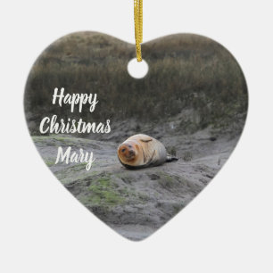 Personalised Seal Photo Christmas Ornament