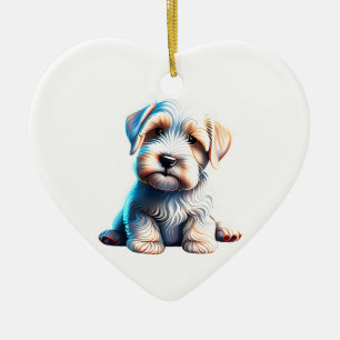 Personalised Sealyham Terrier Puppy Ceramic Ornament