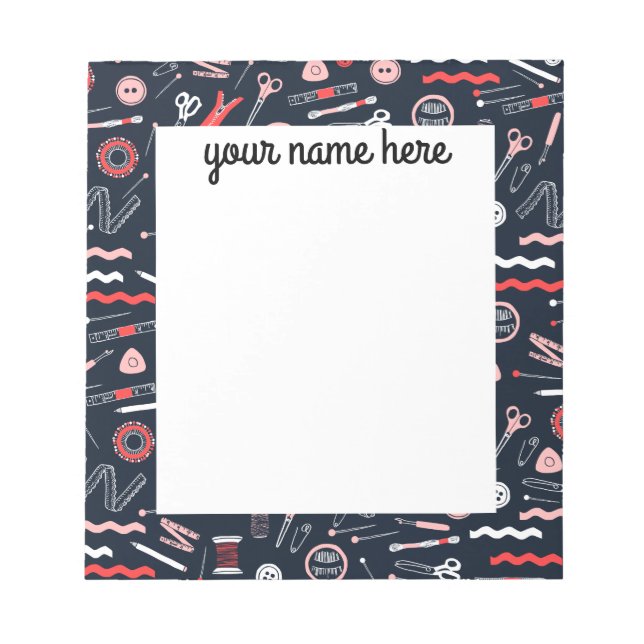 Personalised Seamstress Notepad (Front)