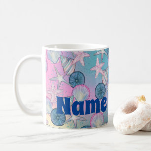 Personalised Seaside Beach Design Coffee Mug
