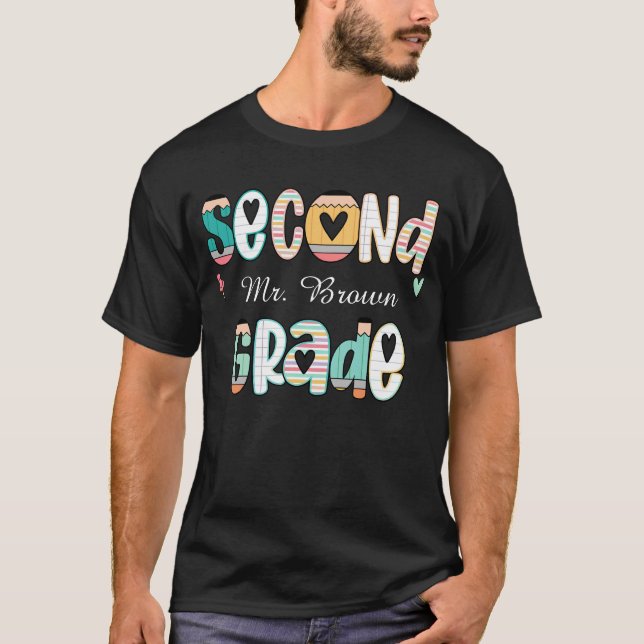 Personalised Second Grade Teacher Shirt (Front)