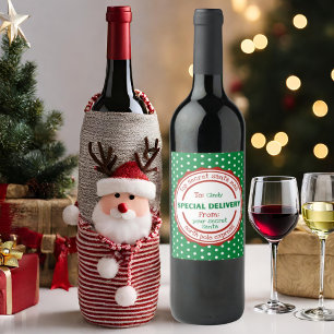 Personalised Secret Santa Gift Wine Label