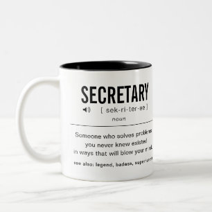 Personalised Secretary Funny Two-Tone Coffee Mug