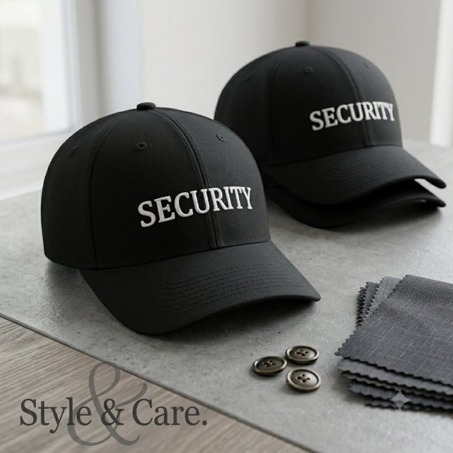 Personalised SECURITY Embroidered Hat (Personalized SECURITY Embroidered Baseball Cap)