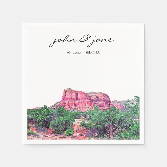 Personalised Sedona AZ Napkins (Front)