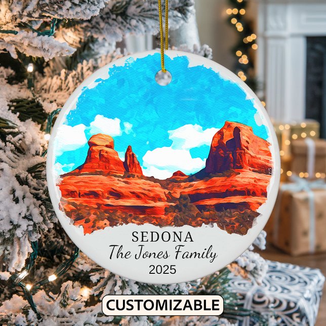 Personalised Sedona Ornament, Arizona State Ceramic Ornament (Creator Uploaded)