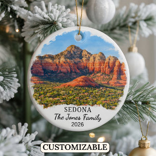 Personalised Sedona Ornament, Custom Arizona Ceramic Ornament
