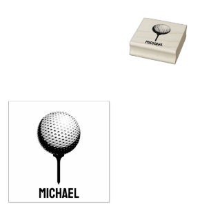 Personalised Self-inking ,Golf Ball Rubber Stamp