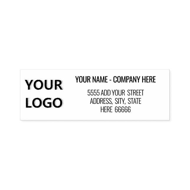 Personalised Self-inking Stamp Name Logo Address (Design)