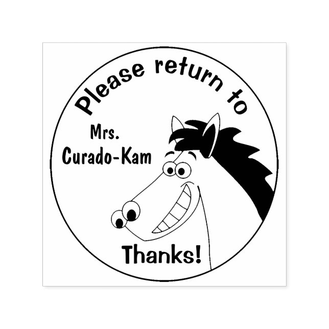 Personalised Self Inking Teacher Stamp Horse (Design)