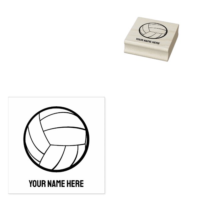  Personalised Self-inking volleyball  Rubber Stamp (Stamped)