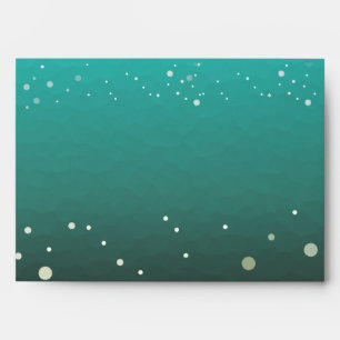 Personalised Sender's Address Ocean Teal Modern Envelope