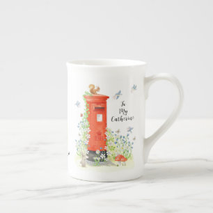 Personalised Sending Love Post Box Bone China Mug