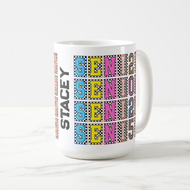 Personalised Senior 2025 Pride Coffee Mug (Front Right)