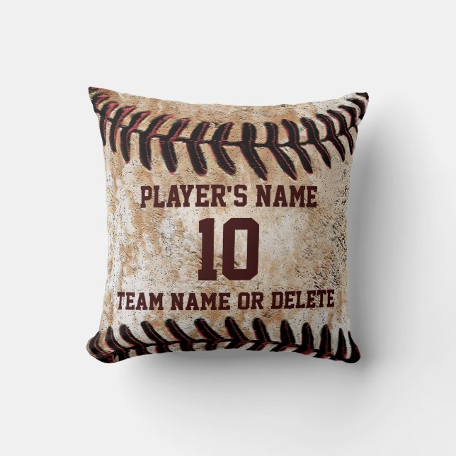 Personalised Senior Baseball Player Gift Ideas Cushion (Front)