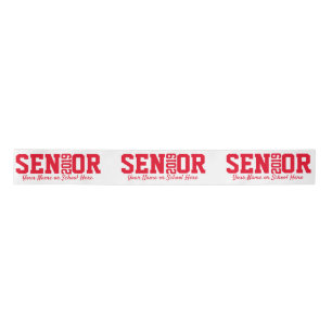 Personalised Senior Block Letter Class of 2019 Satin Ribbon