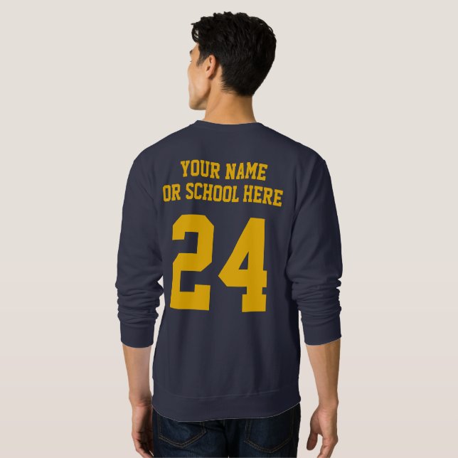 Personalised Senior Class High School Colours Team Sweatshirt (Back Full)