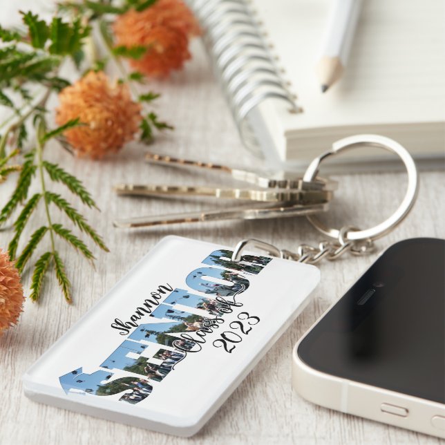 Personalised Senior class picture  Keychain (Front Right)