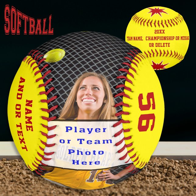 Personalised Senior Gifts for Softball Players (Personalized Softballs. Awesome, Senior night softball gifts or personalized softball team gifts. )