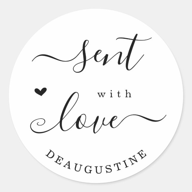 Personalised Sent with Love Envelope Seal (Front)