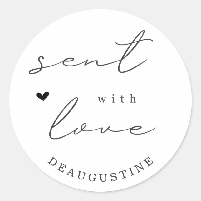 Personalised Sent with Love Envelope Seal (Front)