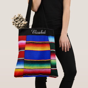 Personalised Serape stripe Tote Bag