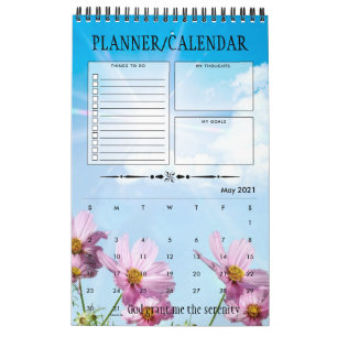 Personalised Serenity Prayer Recovery Gift Planner Calendar