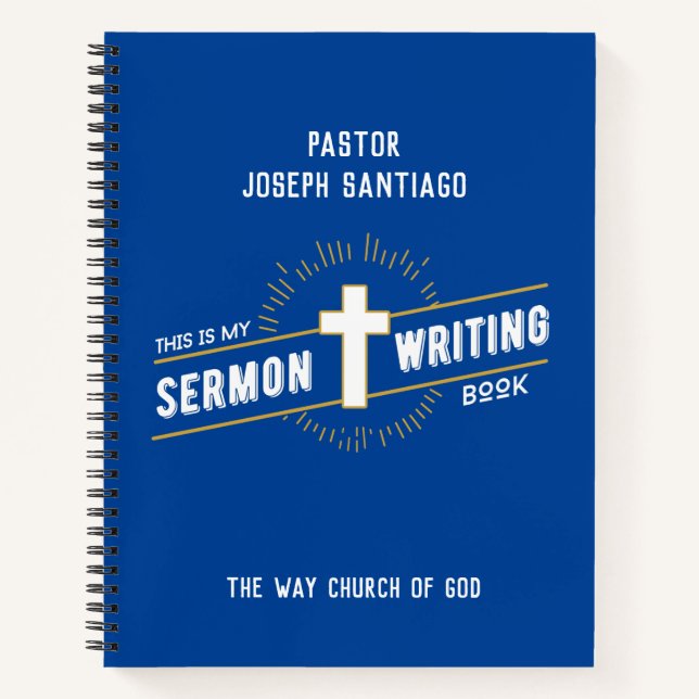 Personalised Sermon Writing Notebook (Front)