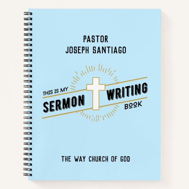 Personalised Sermon Writing Notebook (Front)