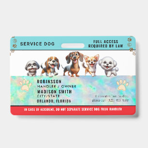 Personalised Service Dog Badge ID Badge