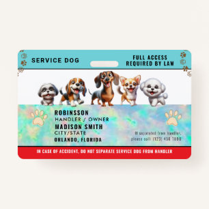 Personalised Service Dog Badge ID Badge