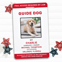 Personalised Service Dog Guide Dog Photo ID