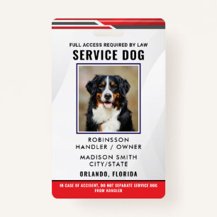 Personalised Service Dog ID Badge
