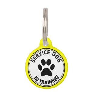 Personalised Service Dog In Training Pet Tag