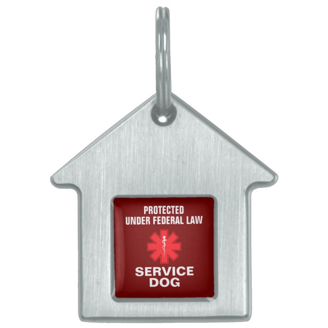 Personalised Service Dog Pet ID Tag (Front)