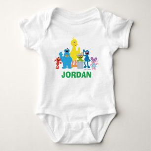 Personalised Sesame Street Characters Baby Bodysuit