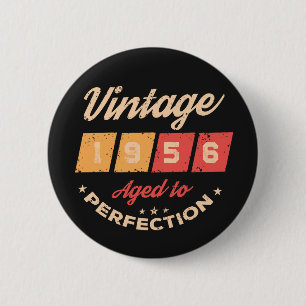 Personalised seventy vintage 70th birthday party 6 cm round badge