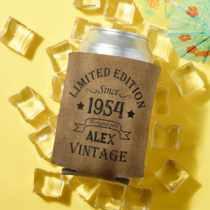 Personalised seventy vintage 70th birthday party can cooler