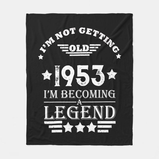 Personalised seventy vintage 70th birthday party fleece blanket (Front)