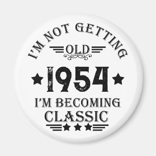 Personalised seventy vintage 70th birthday party magnet