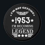 Personalised seventy vintage 70th birthday party magnet<br><div class="desc">Make your birthday special with this unique design. Add a touch of sophisticated elegance to your birthday celebration with our exquisite, one-of-a-kind designs. These graphics bring sophistication and originality to any product, creating a memorable and stylish gift. They are perfect for those who appreciate a touch of timeless glamour on...</div>