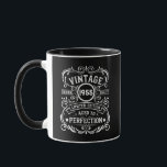 Personalised seventy vintage 70th birthday party mug<br><div class="desc">Make your birthday special with this unique design. Add a touch of sophisticated elegance to your birthday celebration with our exquisite, one-of-a-kind designs. These graphics bring sophistication and originality to any product, creating a memorable and stylish gift. They are perfect for those who appreciate a touch of timeless glamour on...</div>