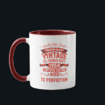 Personalised seventy vintage 70th birthday party mug<br><div class="desc">Make your birthday special with this unique design. Add a touch of sophisticated elegance to your birthday celebration with our exquisite, one-of-a-kind designs. These graphics bring sophistication and originality to any product, creating a memorable and stylish gift. They are perfect for those who appreciate a touch of timeless glamour on...</div>