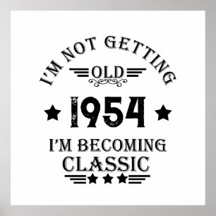 Personalised seventy vintage 70th birthday party poster