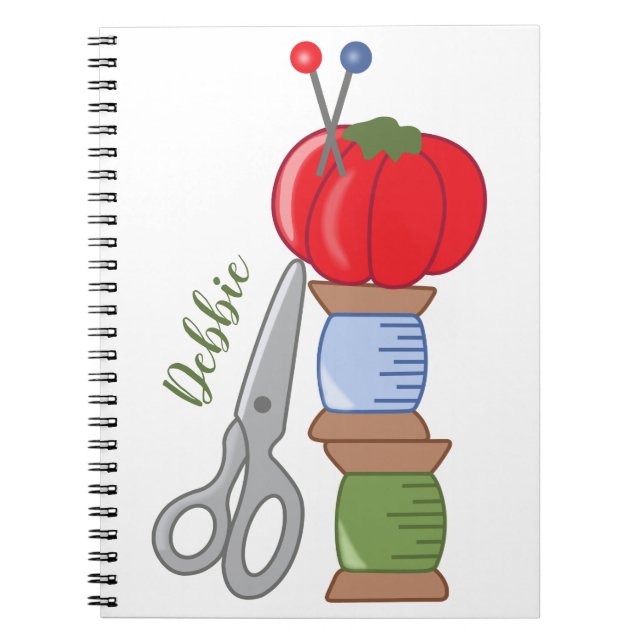 Personalised Sewing Notions Notebook (Front)