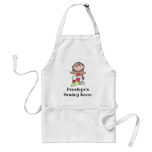 Personalised Sewing Room Standard Apron (Front)