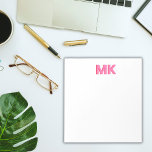 Personalised Shadow Monogram Initial Pink Notepad<br><div class="desc">Personalised Shadow Monogram Initial Pink Note Card


Message for more customisation</div>